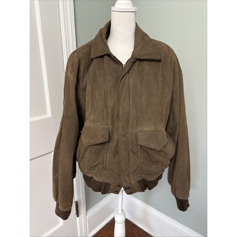 Vintage Adventure Bound Wilsons Leather Bomber Jacket Brown Size Large